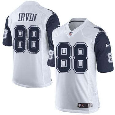 Youth Nike Dallas Cowboys #88 Michael Irvin White Stitched NFL Elite Rush Jersey