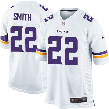 Youth Nike Minnesota Vikings #22 Harrison Smith White Stitched NFL Elite Jersey