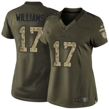 Women Nike Washington Redskins #17 Doug Williams Green Stitched NFL Limited Salute To Service Jersey