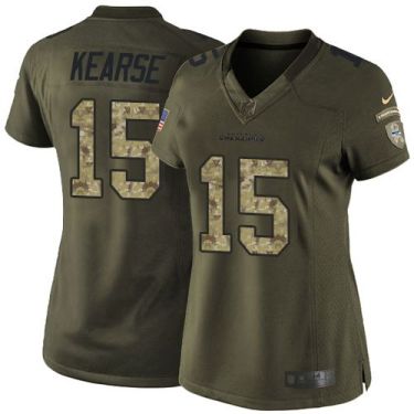 Women Nike Seattle Seahawks #15 Jermaine Kearse Green Stitched NFL Limited Salute To Service Jersey