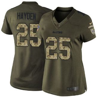 Women Nike Oakland Raiders #25 D.J.Hayden Green Stitched NFL Limited Salute To Service Jersey