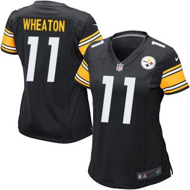 Women Nike Pittsburgh Steelers #11 Markus Wheaton Black Team Color Stitched NFL Elite Jersey