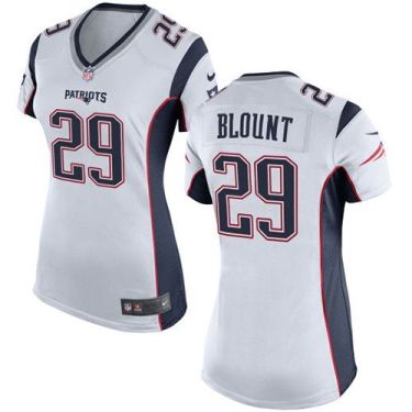 Women Nike New England Patriots #29 LeGarrette Blount White Stitched NFL New Elite Jersey