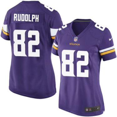 Women Nike Minnesota Vikings #82 Kyle Rudolph Purple Team Color Stitched NFL Elite Jersey