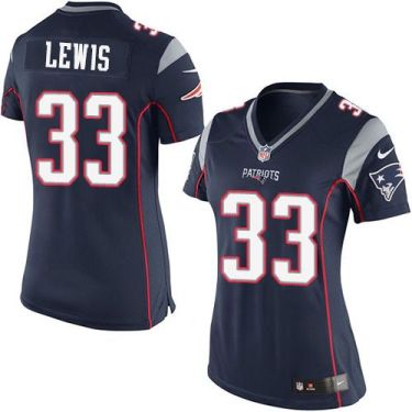 Women Nike New England Patriots #33 Dion Lewis Navy Blue Team Color Stitched NFL New Elite Jersey