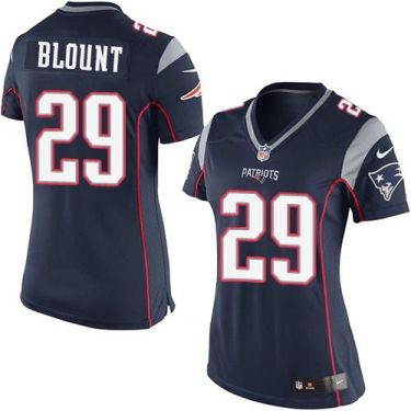 Women Nike New England Patriots #29 LeGarrette Blount Navy Blue Team Color Stitched NFL New Elite Jersey