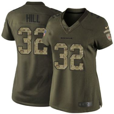 Women Nike Cincinnati Bengals #32 Jeremy Hill Green Stitched NFL Limited Salute To Service Jersey