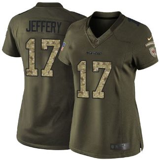 Women Nike Chicago Bears #17 Alshon Jeffery Green Stitched NFL Limited Salute To Service Jersey