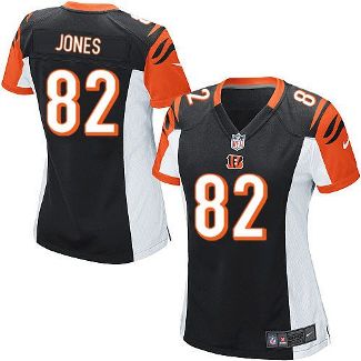 Women Nike Cincinnati Bengals #82 Marvin Jones Black Team Color Stitched NFL Elite Jersey