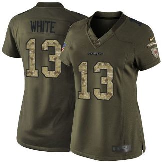 Women Nike Chicago Bears #13 Kevin White Green Stitched NFL Limited Salute To Service Jersey