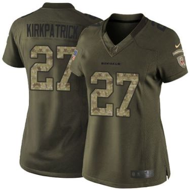 Women Nike Cincinnati Bengals #27 Dre Kirkpatrick Green Stitched NFL Limited Salute To Service Jersey
