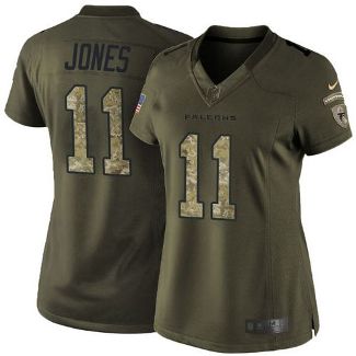 Women Nike Atlanta Falcons #11 Julio Jones Green Stitched NFL Limited Salute To Service Jersey
