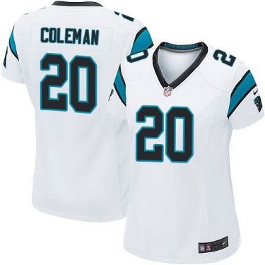 Women Nike Carolina Panthers #20 Kurt Coleman White Stitched NFL Elite Jersey