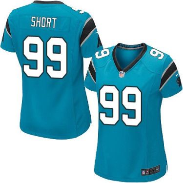 Women Nike Carolina Panthers #99 Kawann Short Blue Alternate Stitched NFL Elite Jersey