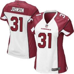 Women Nike Arizona Cardinals #31 David Johnson White Stitched NFL Elite Jersey