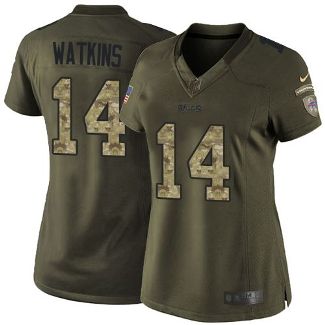 Women Nike Buffalo Bills #14 Sammy Watkins Green Stitched NFL Limited Salute To Service Jersey