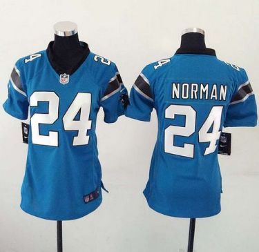 Women Nike Carolina Panthers #24 Josh Norman Blue Alternate Stitched NFL Elite Jersey