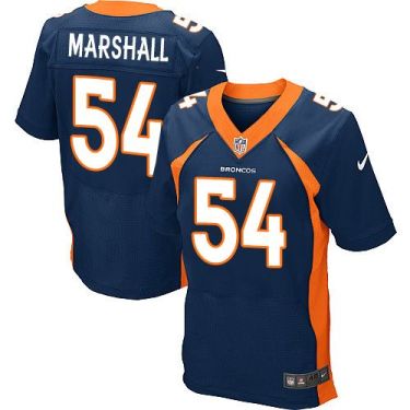 Nike Denver Broncos #54 Brandon Marshall Navy Blue Alternate Men's Stitched NFL New Elite Jersey