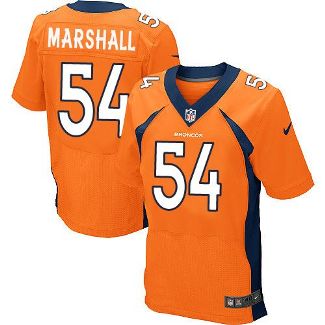 Nike Denver Broncos #54 Brandon Marshall Orange Team Color Men's Stitched NFL New Elite Jersey