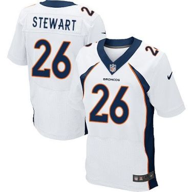 Nike Denver Broncos #26 Darian Stewart White Men's Stitched NFL New Elite Jersey
