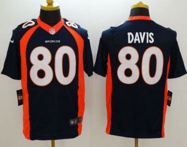 Nike Denver Broncos #80 Vernon Davis Navy Blue Alternate Men's Stitched NFL New Limited Jersey