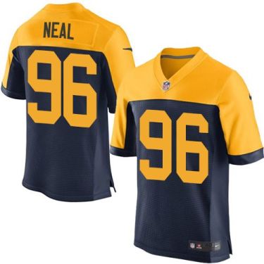 Nike Green Bay Packers #96 Mike Neal Navy Blue Alternate Men's Stitched NFL New Elite Jersey