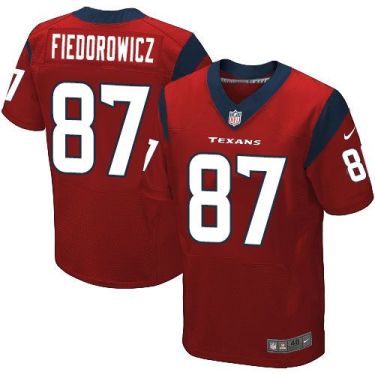 Nike Houston Texans #87 C.J. Fiedorowicz Red Alternate Men's Stitched NFL Elite Jersey