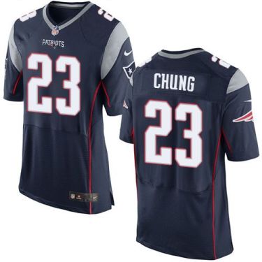 Nike New England Patriots #23 Patrick Chung Navy Blue Team Color Men's Stitched NFL New Elite Jersey