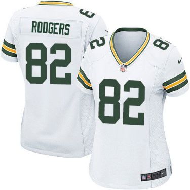 Women Nike Green Bay Packers #82 Richard Rodgers White Stitched NFL Elite Jersey