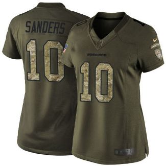 Women Nike Denver Broncos #10 Emmanuel Sanders Green Stitched NFL Limited Salute To Service Jersey