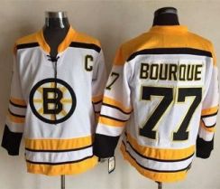 Boston Bruins #77 Ray Bourque White CCM Throwback Stitched NHL Jersey Boston Bruins #77 Ray Bourque White CCM Throwback Stitched NHL Jersey