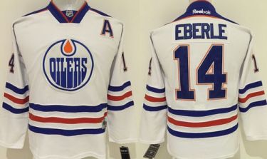 Youth Edmonton Oilers #14 Jordan Eberle White Stitched NHL Jersey