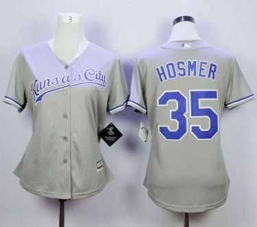 Kansas City Royals #35 Eric Hosmer Grey Road Stitched MLB Jersey
