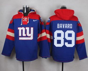Nike New York Giants #89 Mark Bavaro Royal Blue Player Pullover NFL Hoodie
