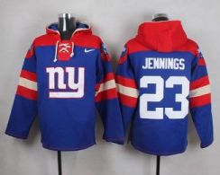 Nike New York Giants #23 Rashad Jennings Royal Blue Player Pullover NFL Hoodie