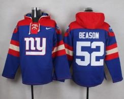 Nike New York Giants #52 Jon Beason Royal Blue Player Pullover NFL Hoodie