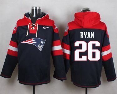 Nike New England Patriots #26 Logan Ryan Navy Blue Player Pullover NFL Hoodie