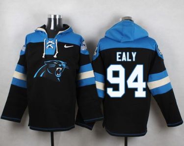 Nike Carolina Panthers #94 Kony Ealy Black Player Pullover NFL Hoodie