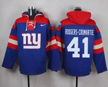 Nike New York Giants #41 Dominique Rodgers-Cromartie Royal Blue Player Pullover NFL Hoodie