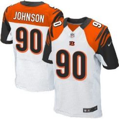 Nike Cincinnati Bengals #90 Michael Johnson White Men's Stitched NFL Elite Jersey