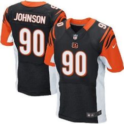 Nike Cincinnati Bengals #90 Michael Johnson Black Team Color Men's Stitched NFL Elite Jersey