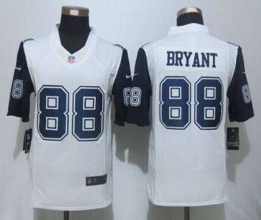 Nike Dallas Cowboys #88 Dez Bryant White Men's Stitched NFL Limited Rush Jersey