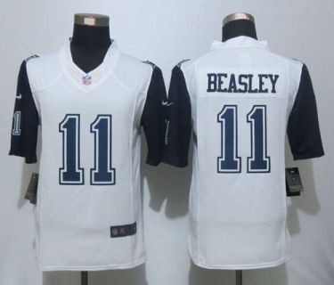Nike Dallas Cowboys #11 Cole Beasley White Men's Stitched NFL Limited Rush Jersey