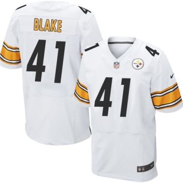Nike Pittsburgh Steelers #41 Antwon Blake White Men's Stitched NFL Elite Jersey