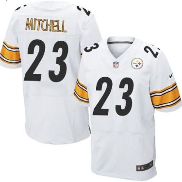 Nike Pittsburgh Steelers #23 Mike Mitchell White Men's Stitched NFL Elite Jersey