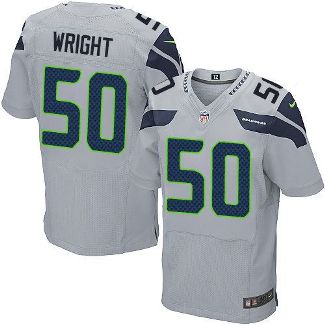 Nike Seattle Seahawks #50 K.J. Wright Grey Alternate Men's Stitched NFL Elite Jersey