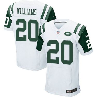 Nike New York Jets #20 Marcus Williams White Men's Stitched NFL Elite Jersey
