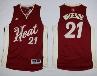 Miami Heat #21 Hassan Whiteside Red 2015-2016 Christmas Day Stitched NBA Jersey