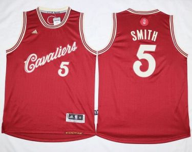 Cleveland Cavaliers #5 J.R. Smith Red 2015-2016 Christmas Day Stitched NBA Jersey