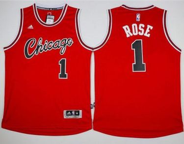 Chicago Bulls #1 Derrick Rose Red Hardwood Classics Performance Stitched NBA Jersey